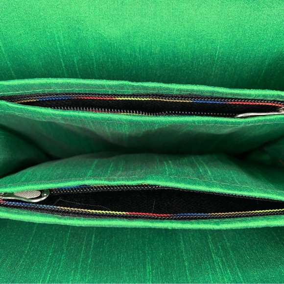 Colorful Beautiful India Purse Red Green Crossbody Strap Boho Bohemian - Picture 4 of 16